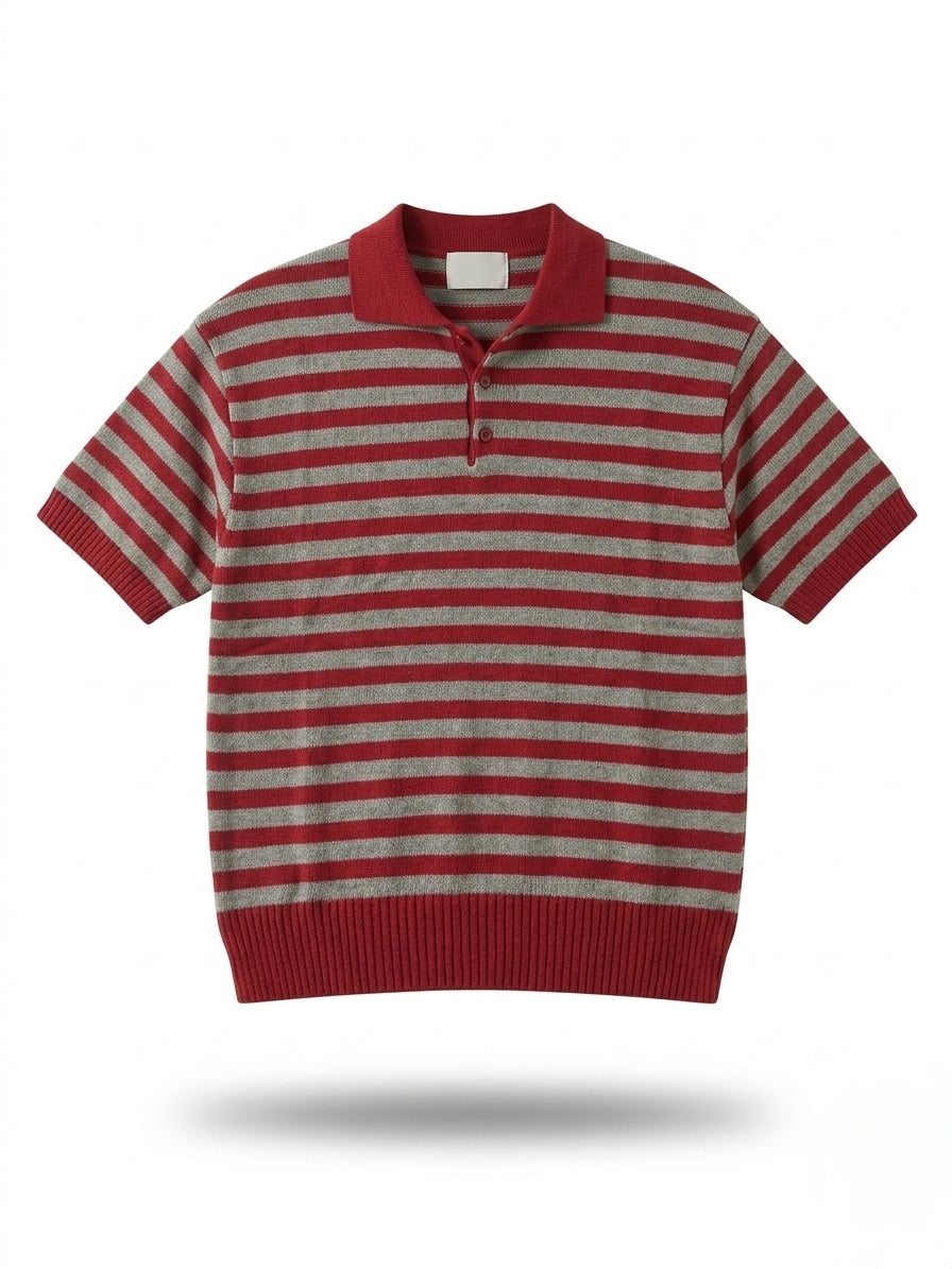 POLO IN FILO RED