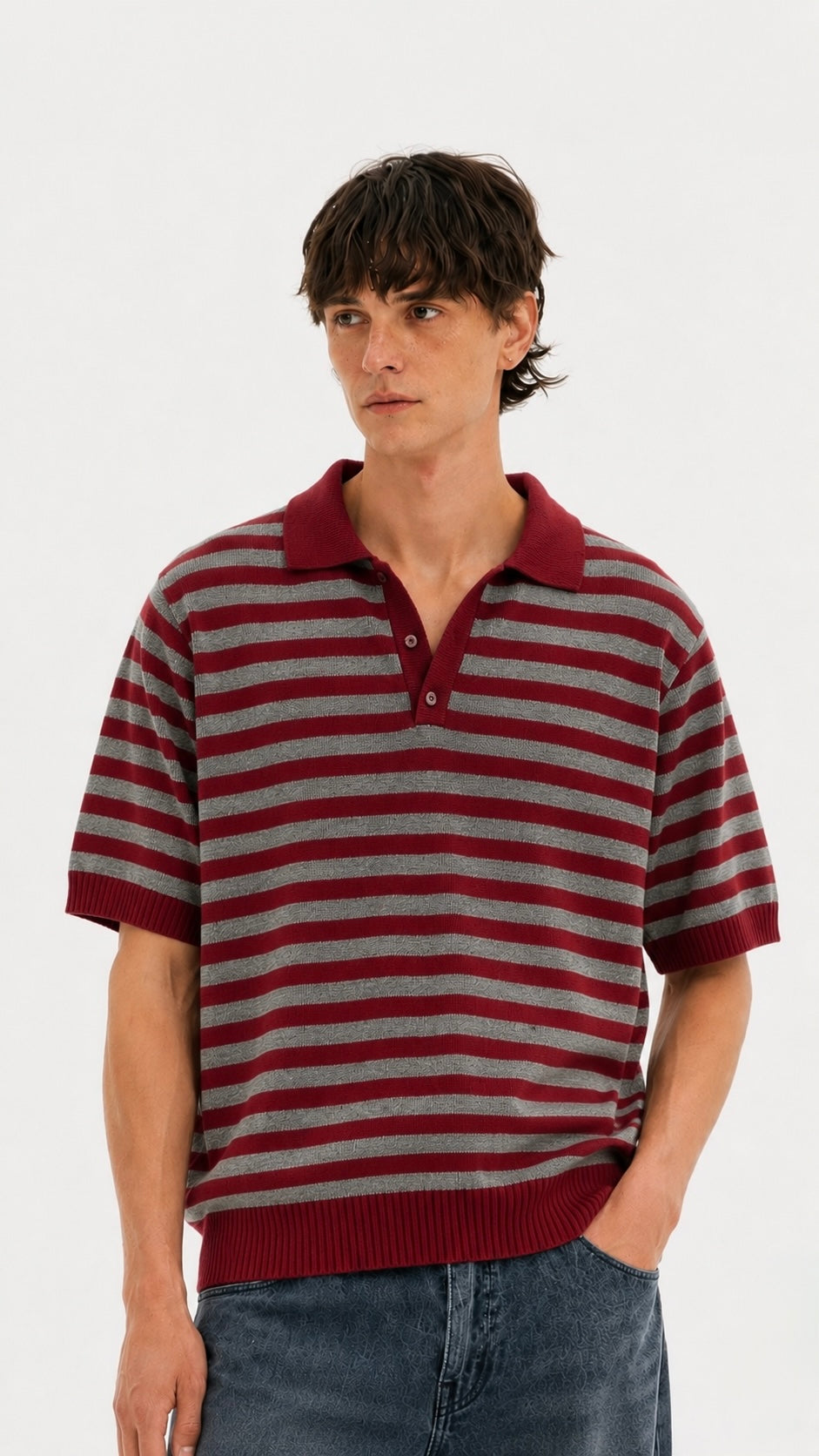 POLO IN FILO RED